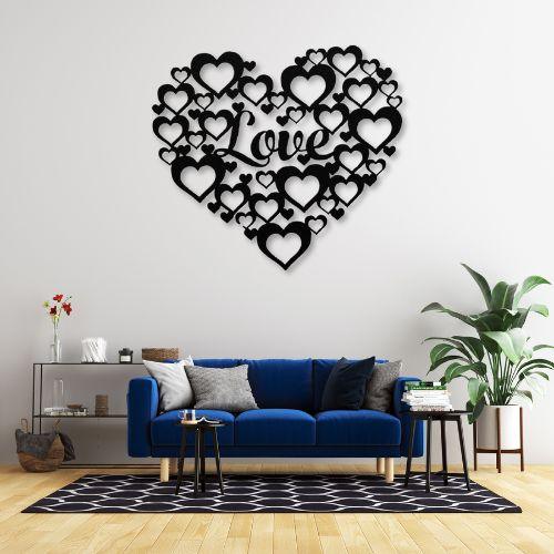 Love Hearts Metal Wall Art