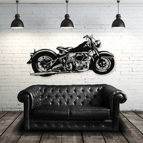 Motorbike Metal Wall Art