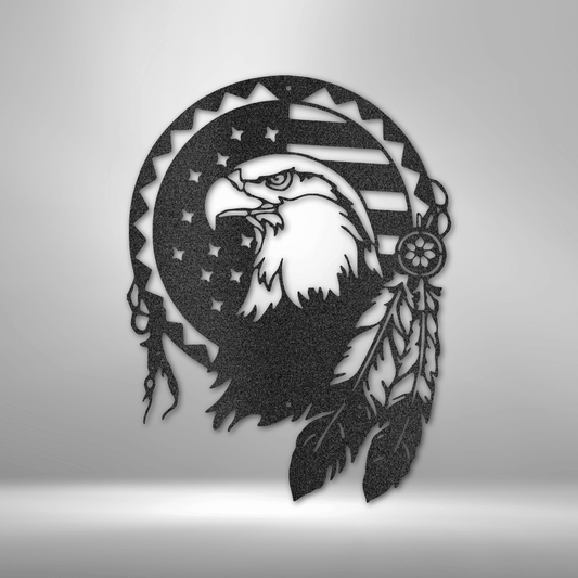 Native American Eagle Metal Wall Art